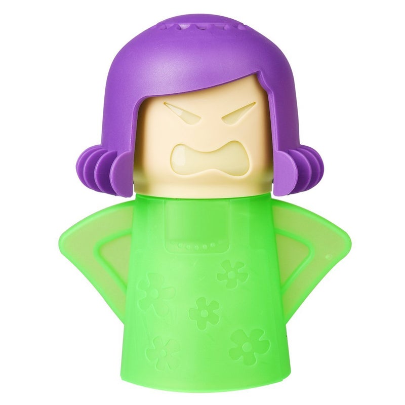 OIF Angry Mama Microwave Cleaner Angry Mom Microwave Oven Steam Cleaner Easily Cleans The Crud in Minutes. Steam Cleans with Vinegar and Water for Home or Office Kitchens-Green - Image 1